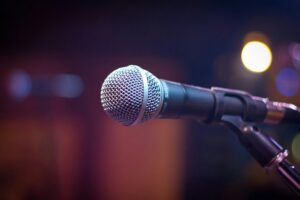 Microfoon op standaard